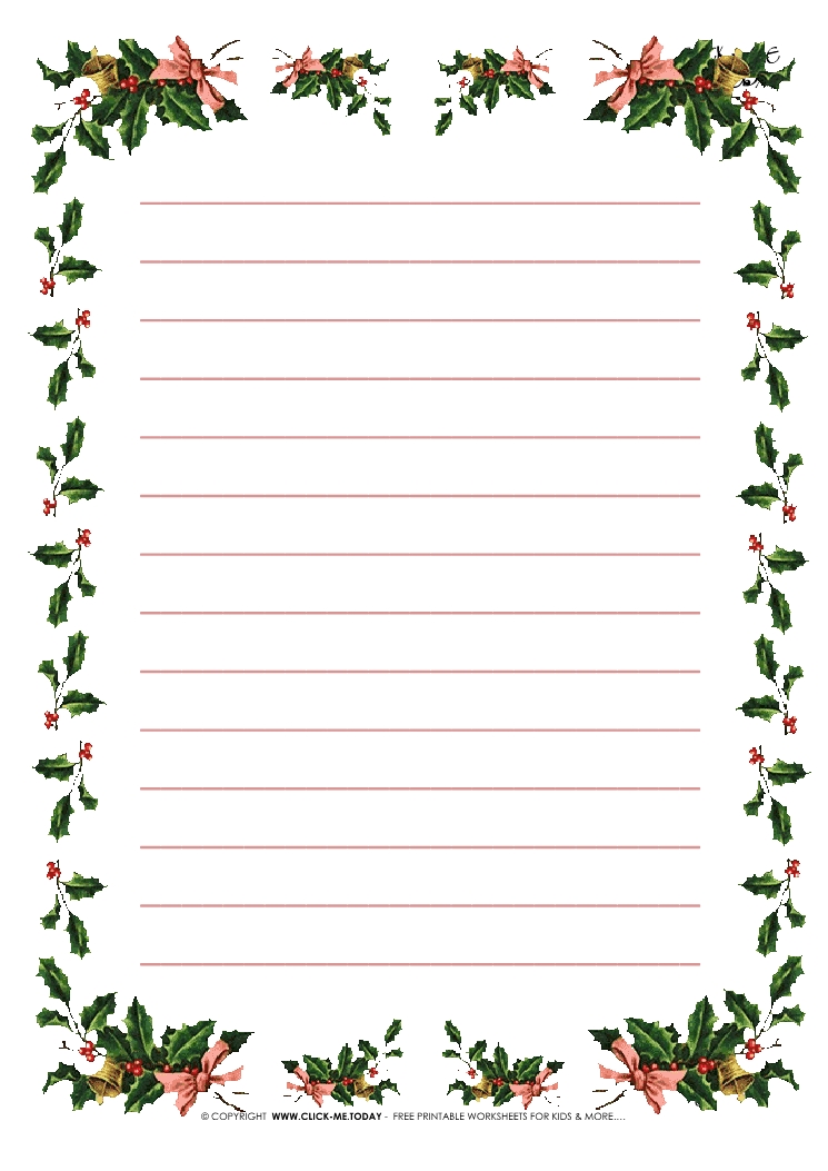 free-printable-christmas-stationery-borders-of-holies-with-lines-6